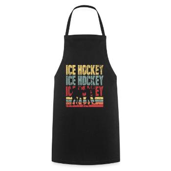 Eishockey - Kochschürze - Schwarz - Vorne - AI Model Male 185 dark (185cm)