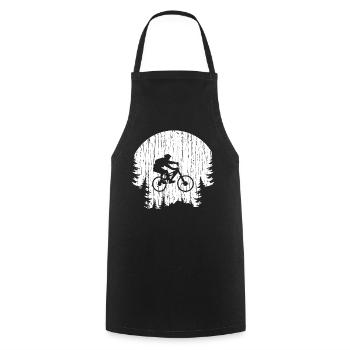 Mountain biking - Cooking Apron - black - Front - AI Model Male 185 dark (185cm)