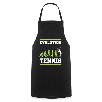 Tennis Evolution - Kochschürze - Schwarz - Vorne - AI Model Male 185 dark (185cm)