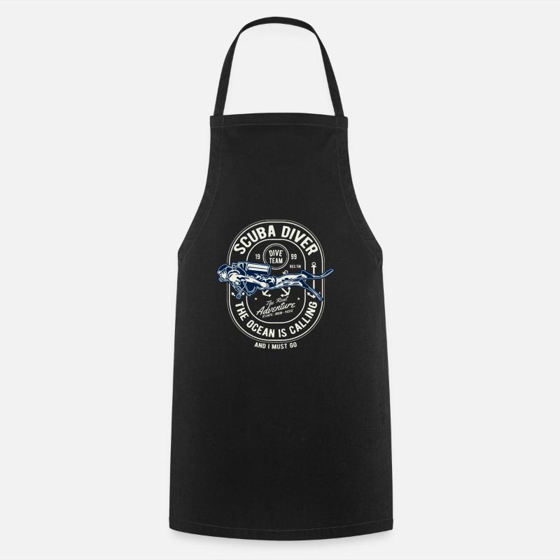 Scuba Diver 2 - Cooking Apron - black