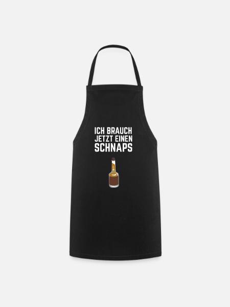 Schnaps Alkohol Whiskey - Kochschürze - Schwarz