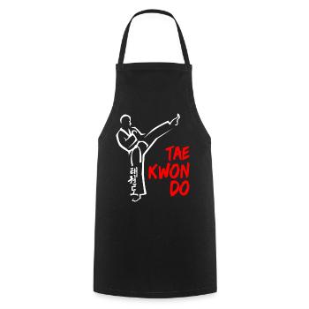 Taekwondo - Cooking Apron - black - Front - AI Model Male 185 dark (185cm)