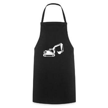 Bagger Baggern Baggerfahrer - Kochschürze - Schwarz - Vorne - AI Model Male 185 dark (185cm)