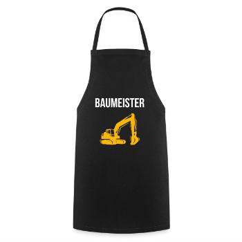 Excavator builder construction site excavator dredging - Cooking Apron - black - Front - AI Model Male 185 dark (185cm)