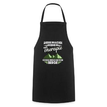 Therapy mountains - Cooking Apron - black - Front - AI Model Male 185 dark (185cm)