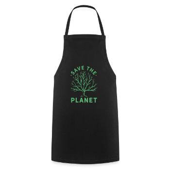 Climat L’environnement sauver le réchauffement climatique Changement climatique - Tablier de cuisine - noir - Devant - AI Model Male 185 dark (185cm)