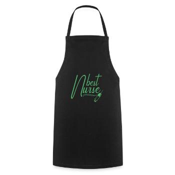 Aide-soignante - Tablier de cuisine - noir - Devant - AI Model Male 185 dark (185cm)