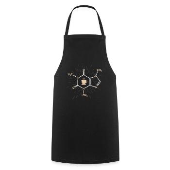 Coffee Structural Formula Formula Caffeine Chemical - Cooking Apron - black - Front - AI Model Male 185 dark (185cm)
