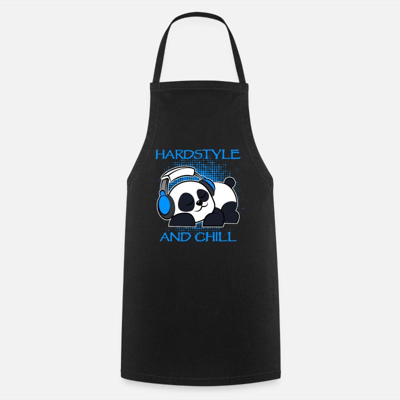 Hardstyle Panda - Tablier de cuisine - noir