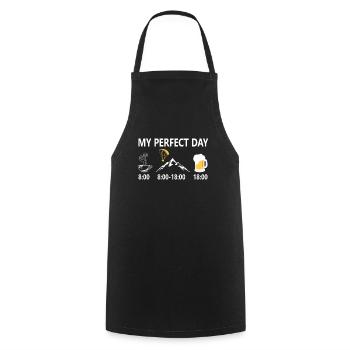 Cadeau café café parapente parapente - Tablier de cuisine - noir - Devant - AI Model Male 185 dark (185cm)