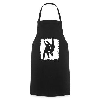 martial Arts - Cooking Apron - black - Front - AI Model Male 185 dark (185cm)