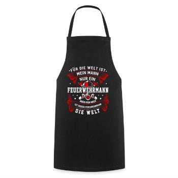 Pompiers pompiers pompiers monde fierté - Tablier de cuisine - noir - Devant - AI Model Male 185 dark (185cm)