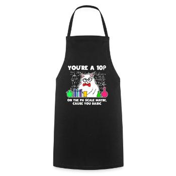 Chemistry Nerd Ph - Cooking Apron - black - Front - AI Model Male 185 dark (185cm)