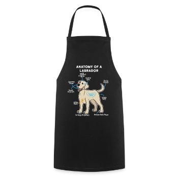 Chien Labrador - Tablier de cuisine - noir - Devant - AI Model Male 185 dark (185cm)