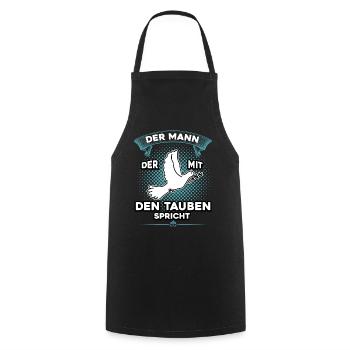 Brieftauben product Tauben Flüsterer - Cooking Apron - black - Front - AI Model Male 185 dark (185cm)