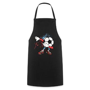 Dab Football - Tablier de cuisine - noir - Devant - AI Model Male 185 dark (185cm)
