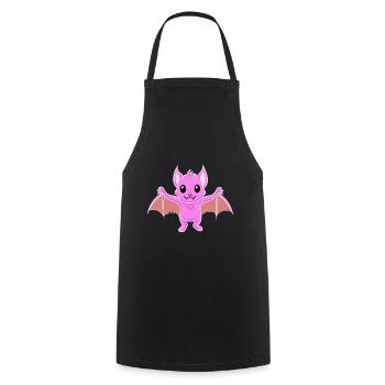 Bat Fantasy Cartoon Kids Gothic Kids - Cooking Apron - black - Front - AI Model Male 185 dark (185cm)