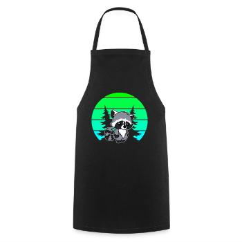 raccoons - Cooking Apron - black - Front - AI Model Male 185 dark (185cm)