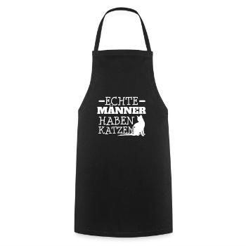 Kitten cat hangover - Cooking Apron - black - Front - AI Model Male 185 dark (185cm)