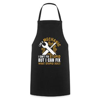 Je suis un mécanicien - Tablier de cuisine - noir - Devant - AI Model Male 185 dark (185cm)