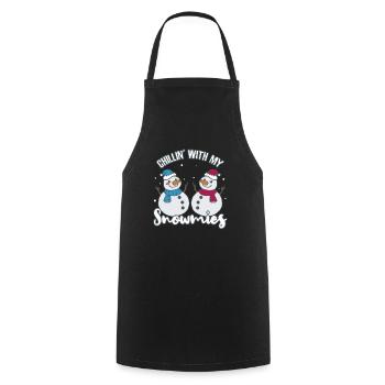 Christmas heartbeat Christmas holiday season - Cooking Apron - black - Front - AI Model Male 185 dark (185cm)