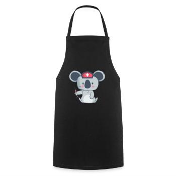 nurse - Cooking Apron - black - Front - AI Model Male 185 dark (185cm)