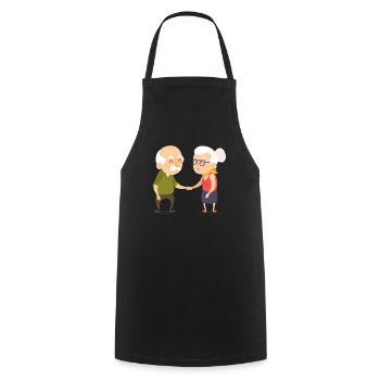 nurse - Cooking Apron - black - Front - AI Model Male 185 dark (185cm)