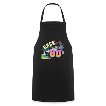 Back To The 90's - Cooking Apron - black - Front - AI Model Male 185 dark (185cm)
