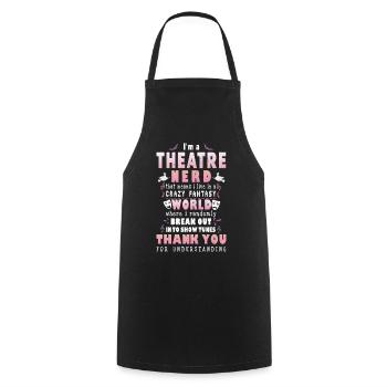 Theater nerd - Cooking Apron - black - Front - AI Model Male 185 dark (185cm)