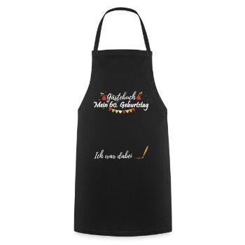 Livre d'or 60ème anniversaire - Tablier de cuisine - noir - Devant - AI Model Male 185 dark (185cm)
