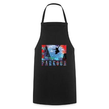 Parkour - Cooking Apron - black - Front - AI Model Male 185 dark (185cm)