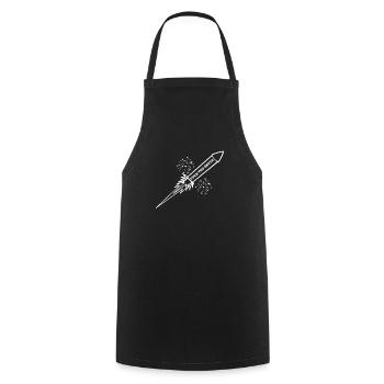 Fuck you Gr * ta pyrotechnics parody environment climate - Cooking Apron - black - Front - AI Model Male 185 dark (185cm)