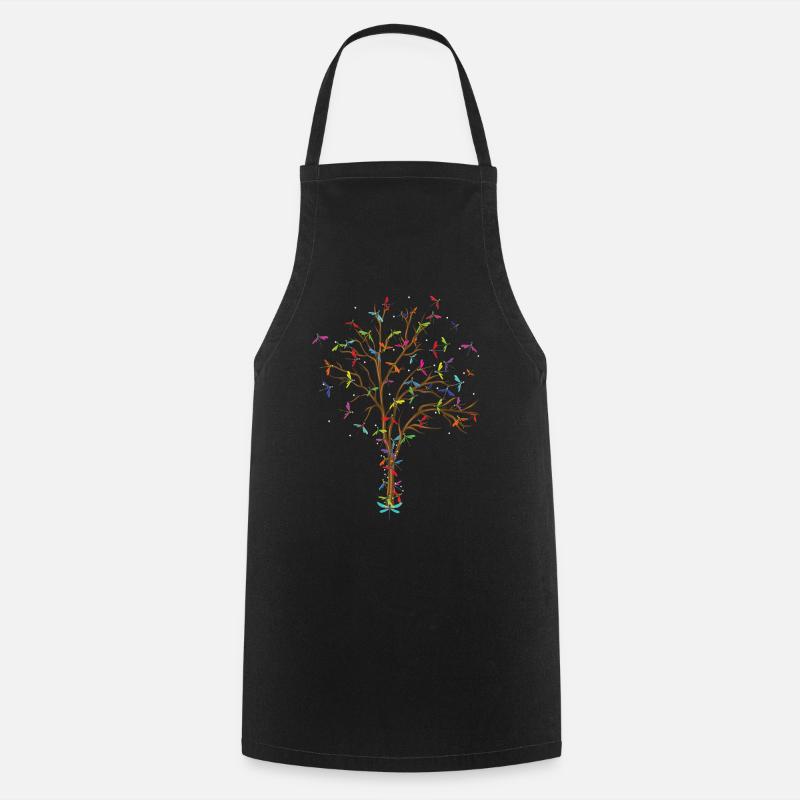 Dragonfly tree - Cooking Apron - black