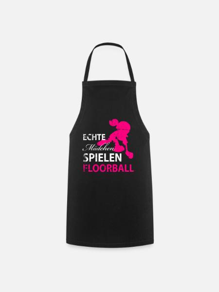 echten Maedchen spielen Floorball - Kochschürze - Schwarz