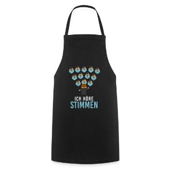 Ich Höre Stimmen Chor Chorleiter Dirigent Sänger - Kochschürze - Schwarz - Vorne - AI Model Male 185 dark (185cm)