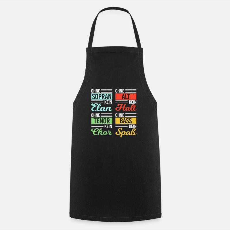 Soprano alto ténor basse chorale chorale répétition chant - Tablier de cuisine - noir