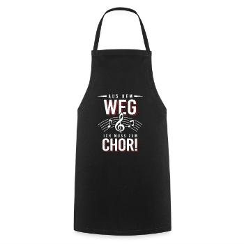 Kirche Chorsänger Chor Chorsängerin Geschenk - Kochschürze - Schwarz - Vorne - AI Model Male 185 dark (185cm)