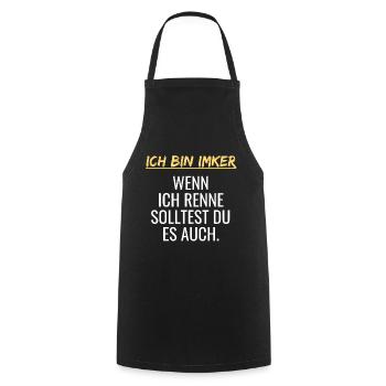 Ich bin Imker, geschenk imker - geschenk für imker - Kochschürze - Schwarz - Vorne - AI Model Male 185 dark (185cm)