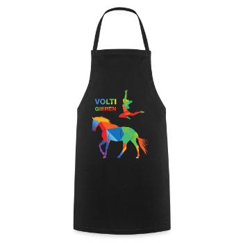 Voltigieren - Kochschürze - Schwarz - Vorne - AI Model Male 185 dark (185cm)