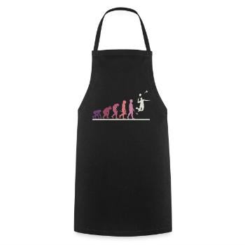 Badminton evolution - Cooking Apron - black - Front - AI Model Male 185 dark (185cm)