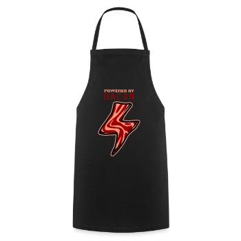Propulsé par Bacon - Tablier de cuisine - noir - Devant - AI Model Male 185 dark (185cm)