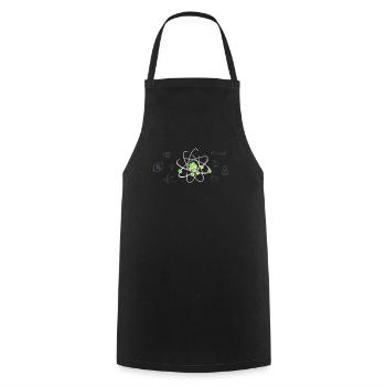 physicist - Cooking Apron - black - Front - AI Model Male 185 dark (185cm)