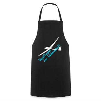 Planeur pilote - Tablier de cuisine - noir - Devant - AI Model Male 185 dark (185cm)