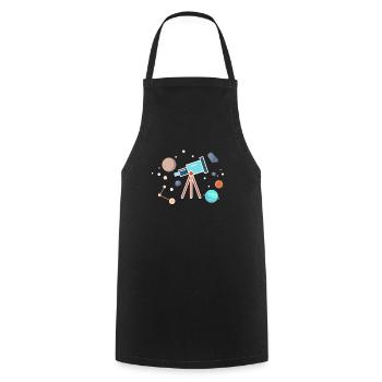 astronomie - Tablier de cuisine - noir - Devant - AI Model Male 185 dark (185cm)