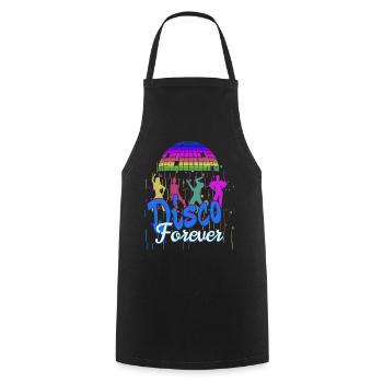 Disco Forever - Cooking Apron - black - Front - AI Model Male 185 dark (185cm)