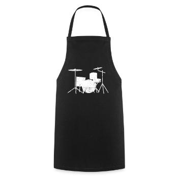 Batteur Batteur Batterie drum - Tablier de cuisine - noir - Devant - AI Model Male 185 dark (185cm)