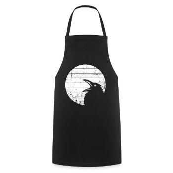 Raven - crow - Cooking Apron - black - Front - AI Model Male 185 dark (185cm)