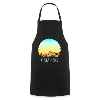 Motorhome camping camper - Cooking Apron - black - Front - AI Model Male 185 dark (185cm)
