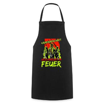 Feuerwehrtrupp Geschenk Spruch Feuerwehr - Kochschürze - Schwarz - Vorne - AI Model Male 185 dark (185cm)