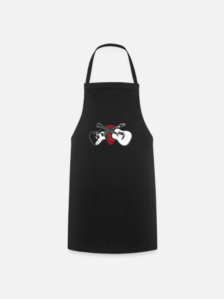 Guitare - Tablier de cuisine - noir